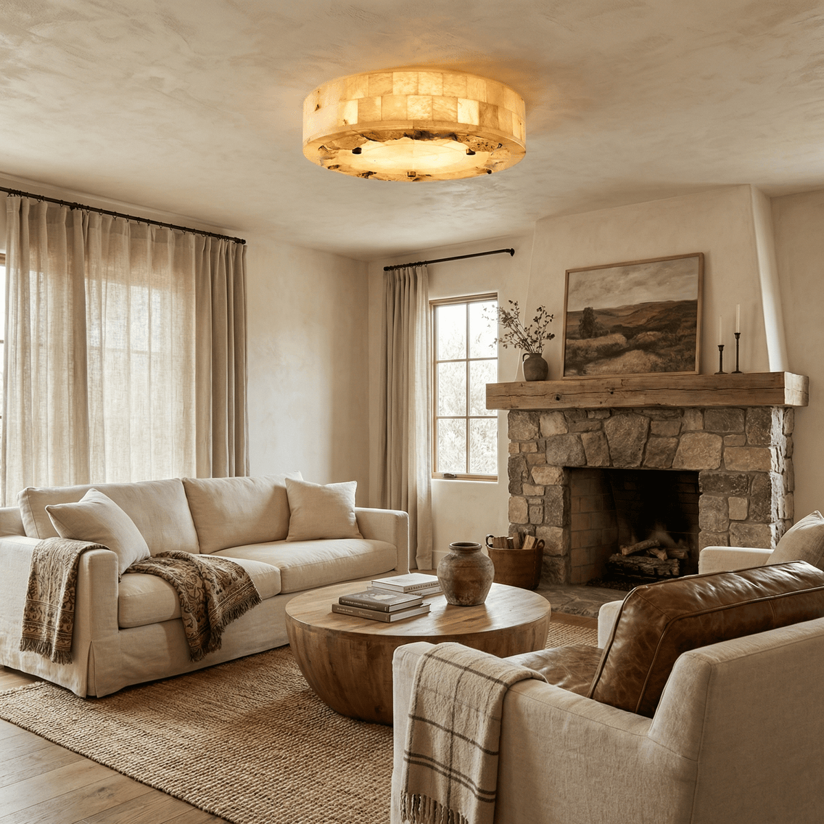 Luriel Alabaster Ceiling Light product view