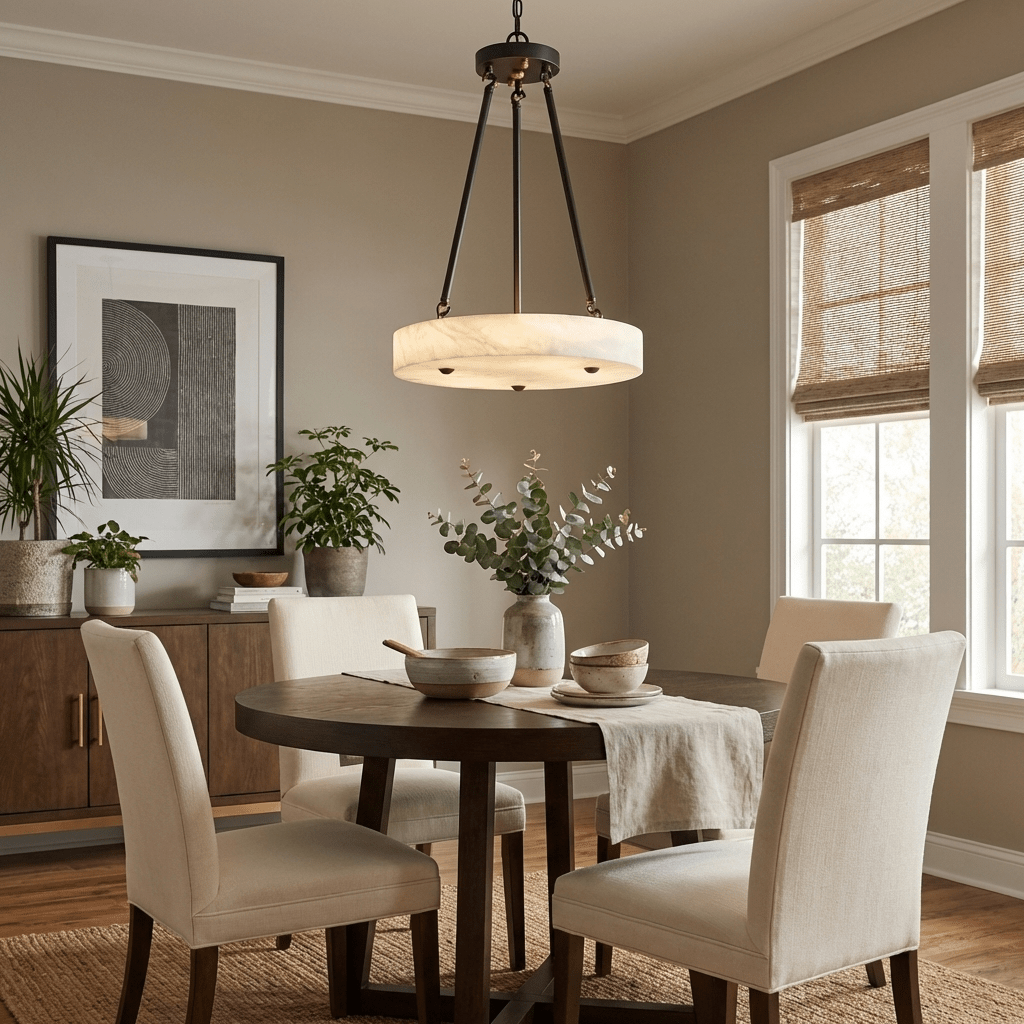 Aurelia Alabaster Disc Pendant Light product view