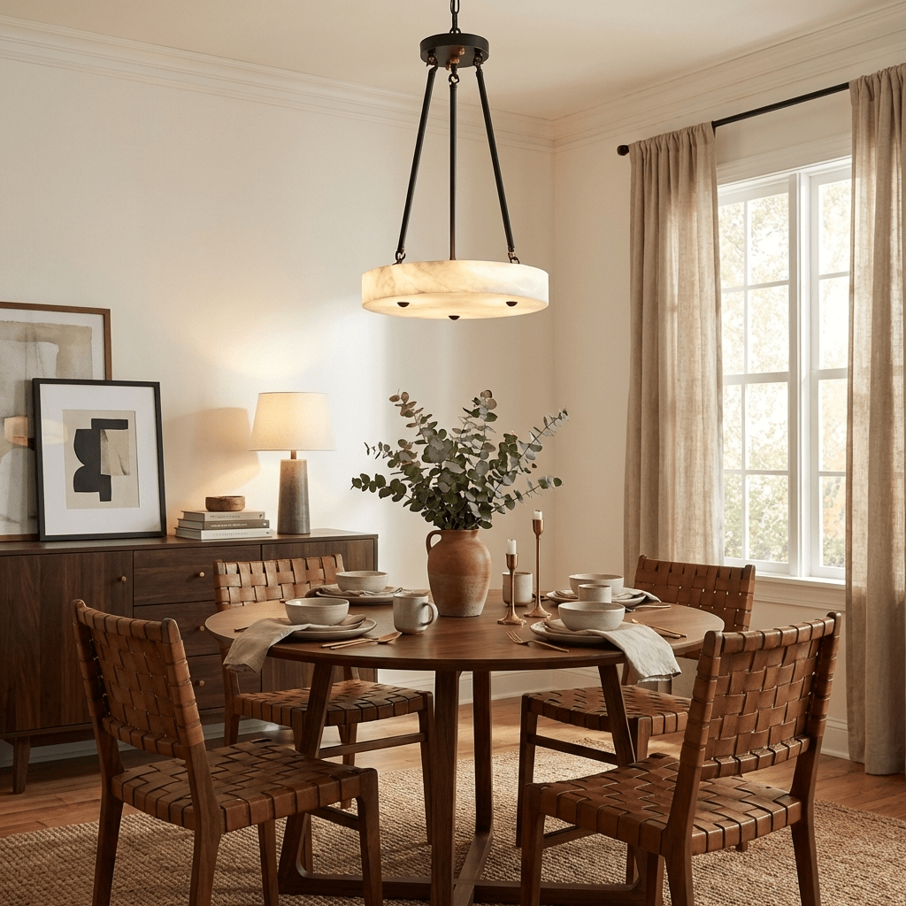 Aurelia Alabaster Disc Pendant Light product view