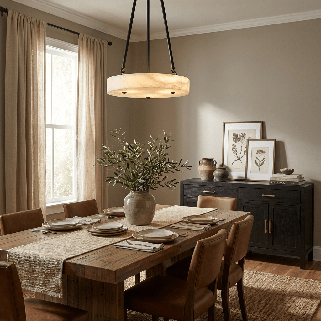 Aurelia Alabaster Disc Pendant Light product view