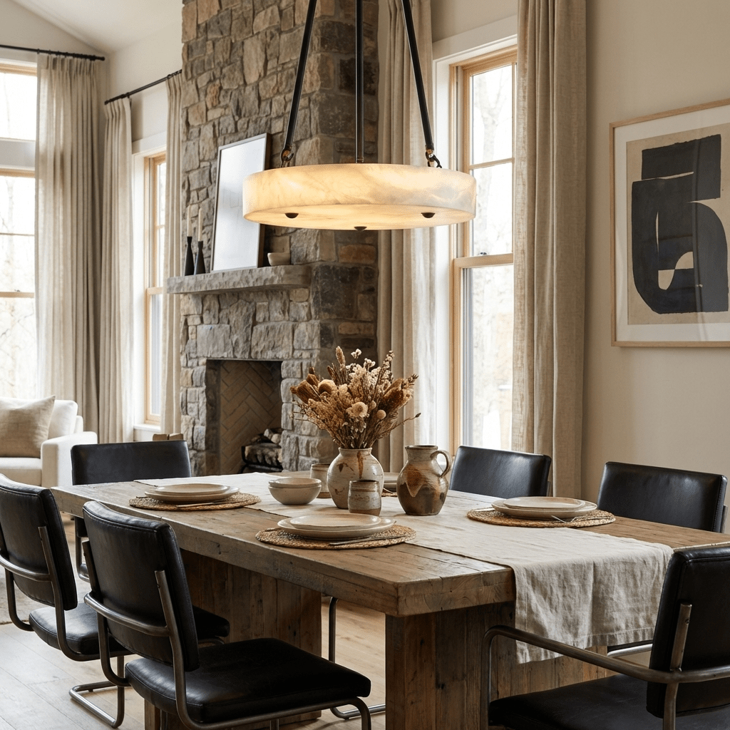 Aurelia Alabaster Disc Pendant Light product view