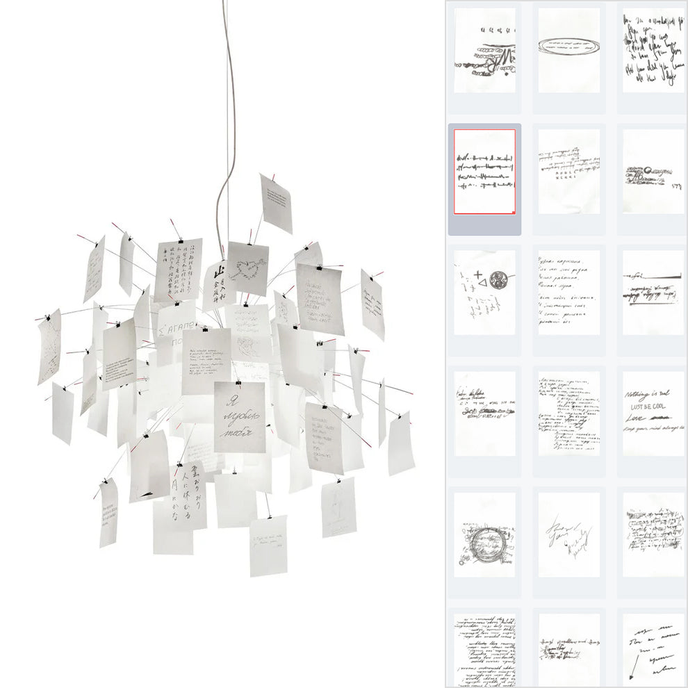 Paper Chandelier ? 23.6″ x H 23.6″ / Inspiration Diary Chandelier