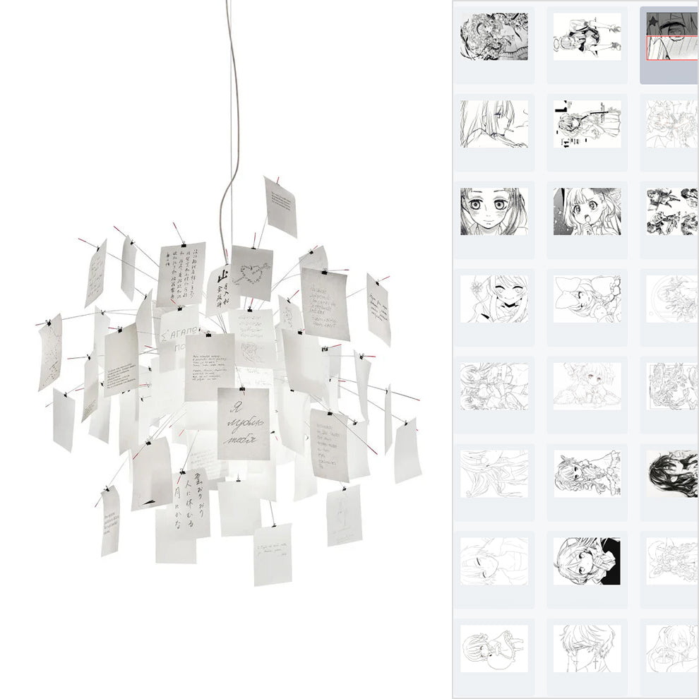 Paper Chandelier ? 23.6″ x H 23.6″ / Anime Theme Chandelier