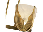 Alora Lighting Colette Vintage Brass Alabaster LED Mini Chandelier product view