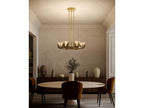 Alora Lighting Colette Vintage Brass Alabaster LED Mini Chandelier product view