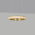 Alabaster Avalon Halo Chandelier ? 23.6″ x H 3.1″ / Brass / Warm Light Chandelier