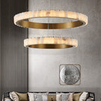 Alabaster Avalon Halo Chandelier Chandelier