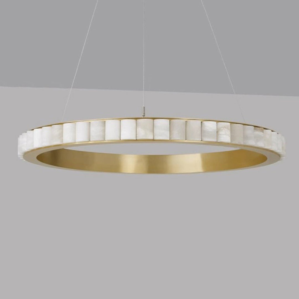 Alabaster Avalon Halo Chandelier Chandelier