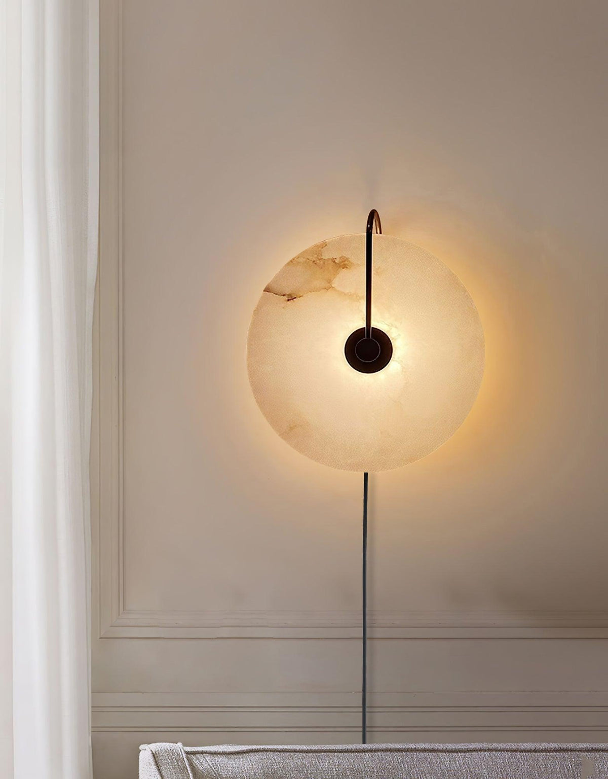 Alabaster LED Plug-In Wall Lamp Wall lamp