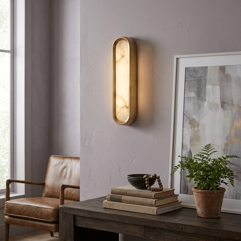 Aurelia Arch Alabaster Wall Light product view