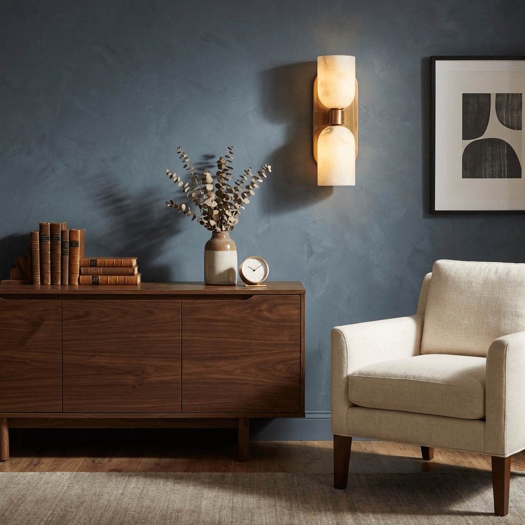 Aurelian Twin Alabaster Wall Light product view