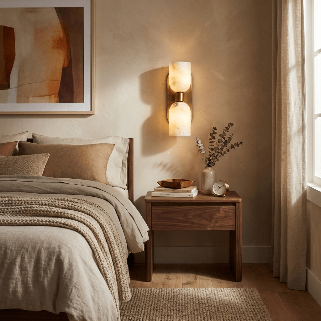 Aurelian Twin Alabaster Wall Light product view
