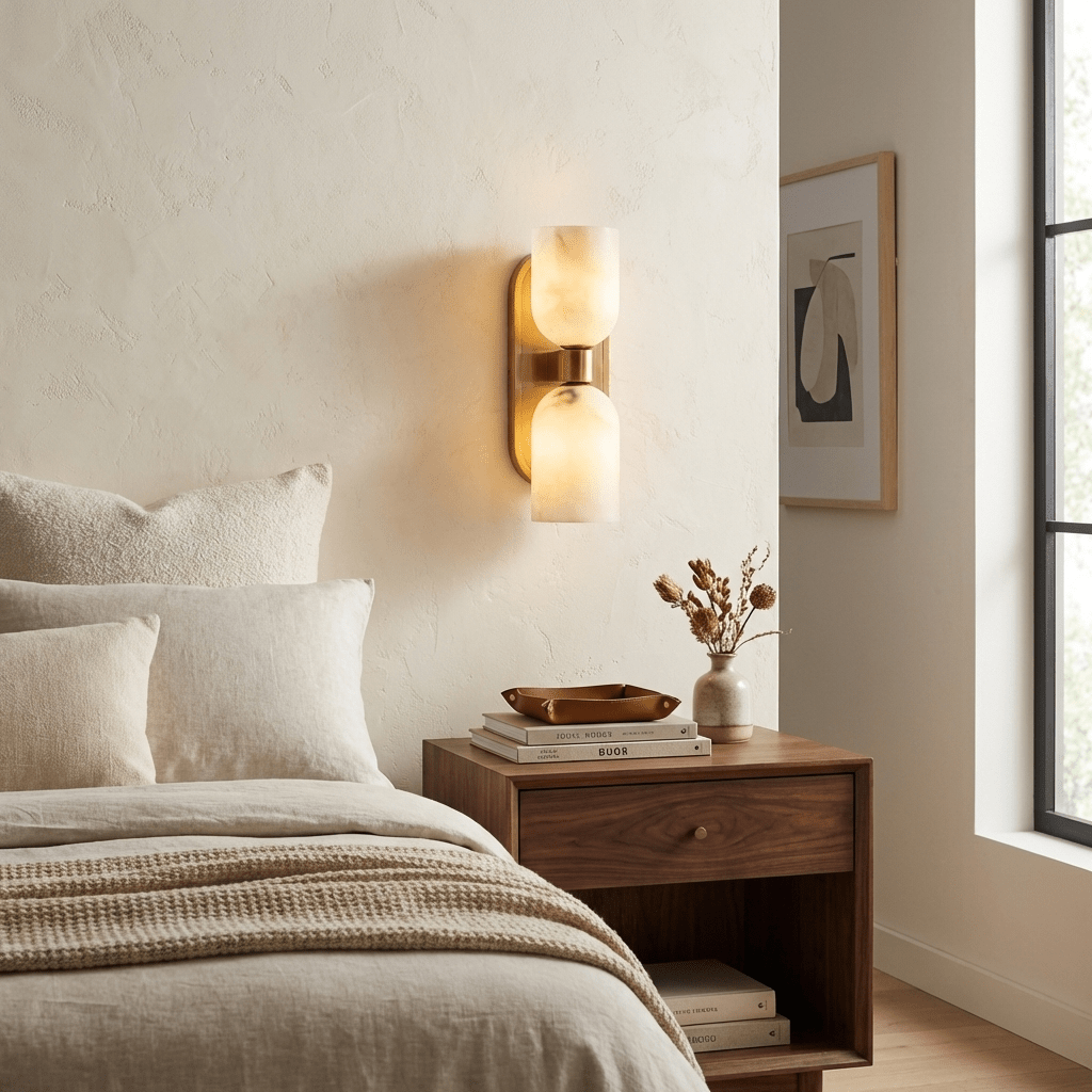 Aurelian Twin Alabaster Wall Light product view