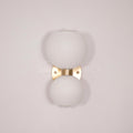 Betty Wall Lamp ∅ 5.9″ x H 9.8″ / Dia 15cm x H 25cm / Brass / White Wall lamp