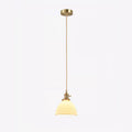 Brass Pleated Ceramic Pendant Lamp product view