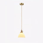 Brass Pleated Ceramic Pendant Lamp product view