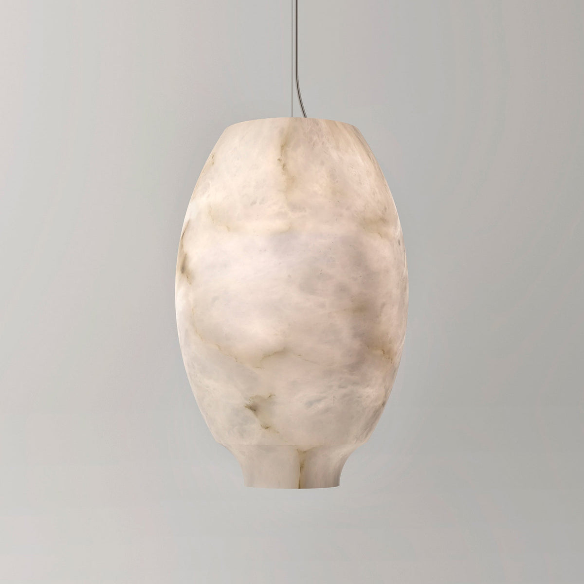 Camille Alabaster Pendant Lamp ? 9.6″ x H 15″ / White / Warm Light Pendant light