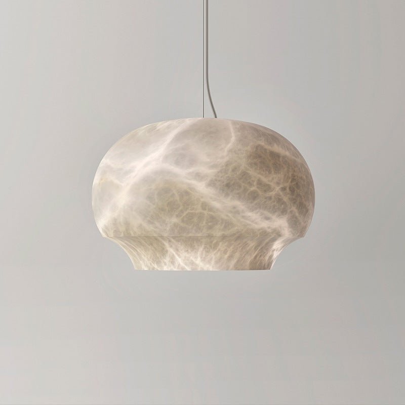 Camille Alabaster Pendant Lamp ? 11.8″ x H 8.1″ / White / Warm Light Pendant light