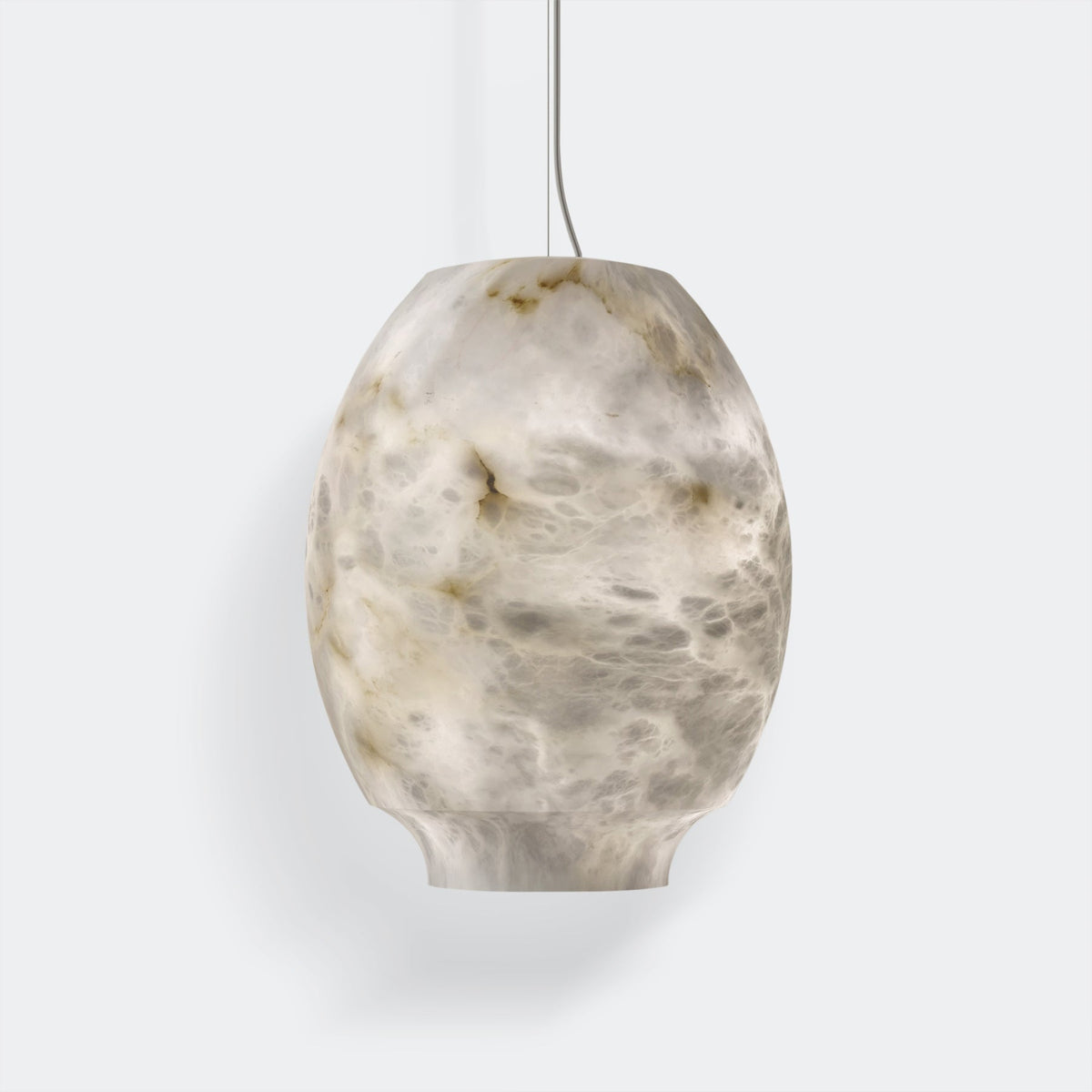 Camille Alabaster Pendant Lamp ? 10.4″ x H 13.2″ / White / Warm Light Pendant light