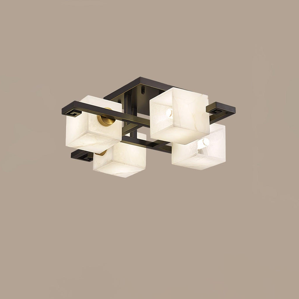 Cubist Alabaster Cluster Ceiling Lamp product view