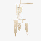 Brass Glass Drop Chandelier Chandelier
