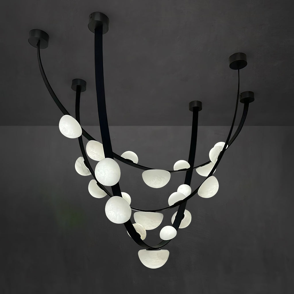 Dew Drops Alabaster Chandelier Chandelier