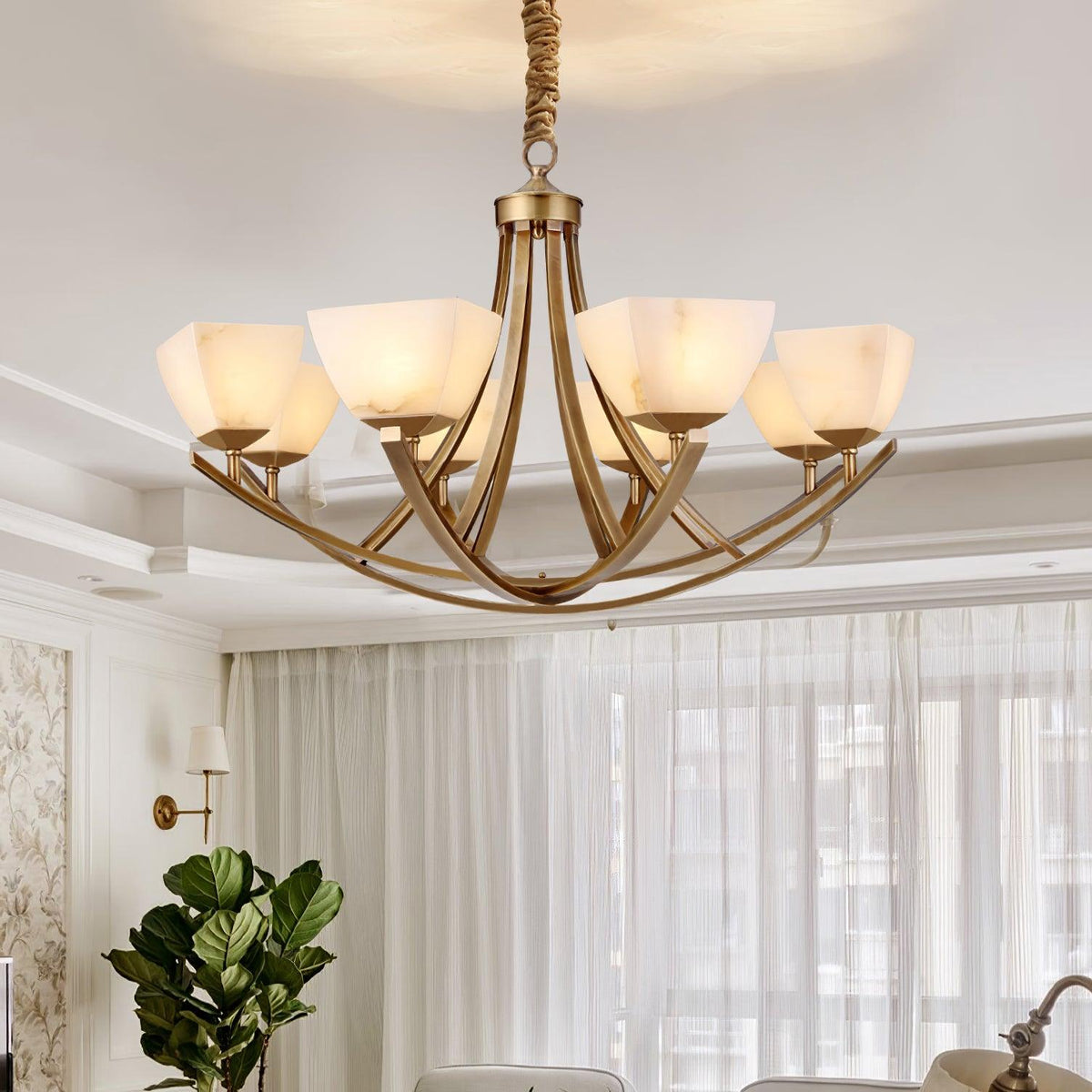 Dover Brass Chandelier product view