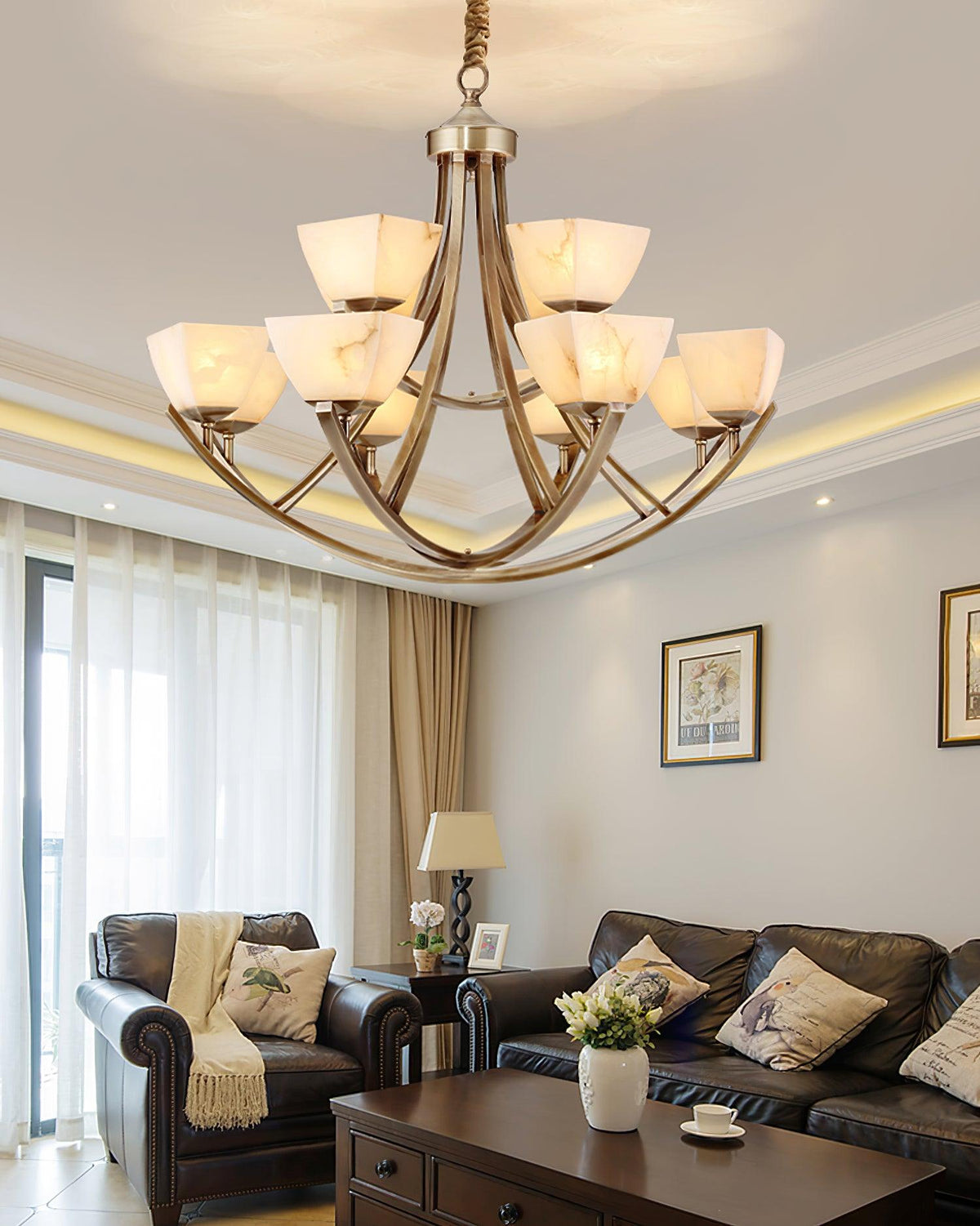 Dover Brass Chandelier product view