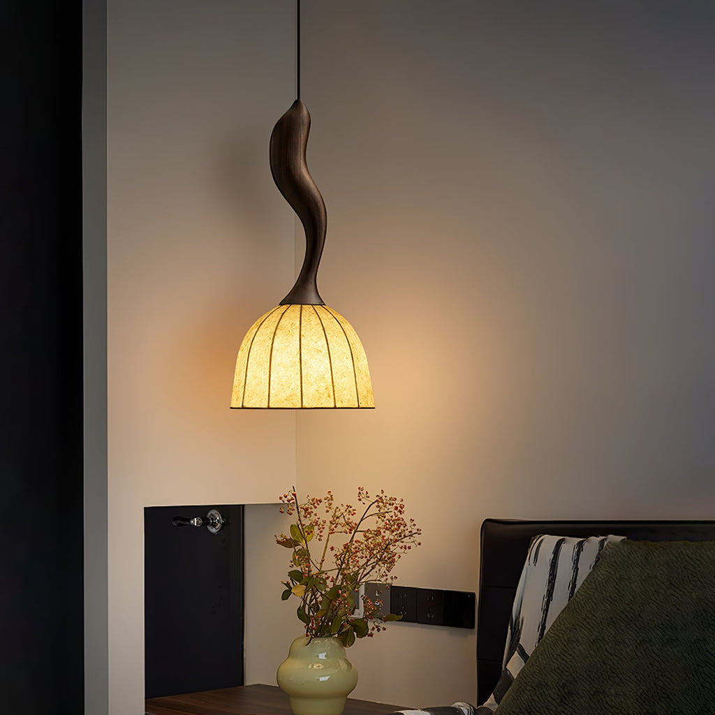 Elowen Twisted Wood Pendant Light