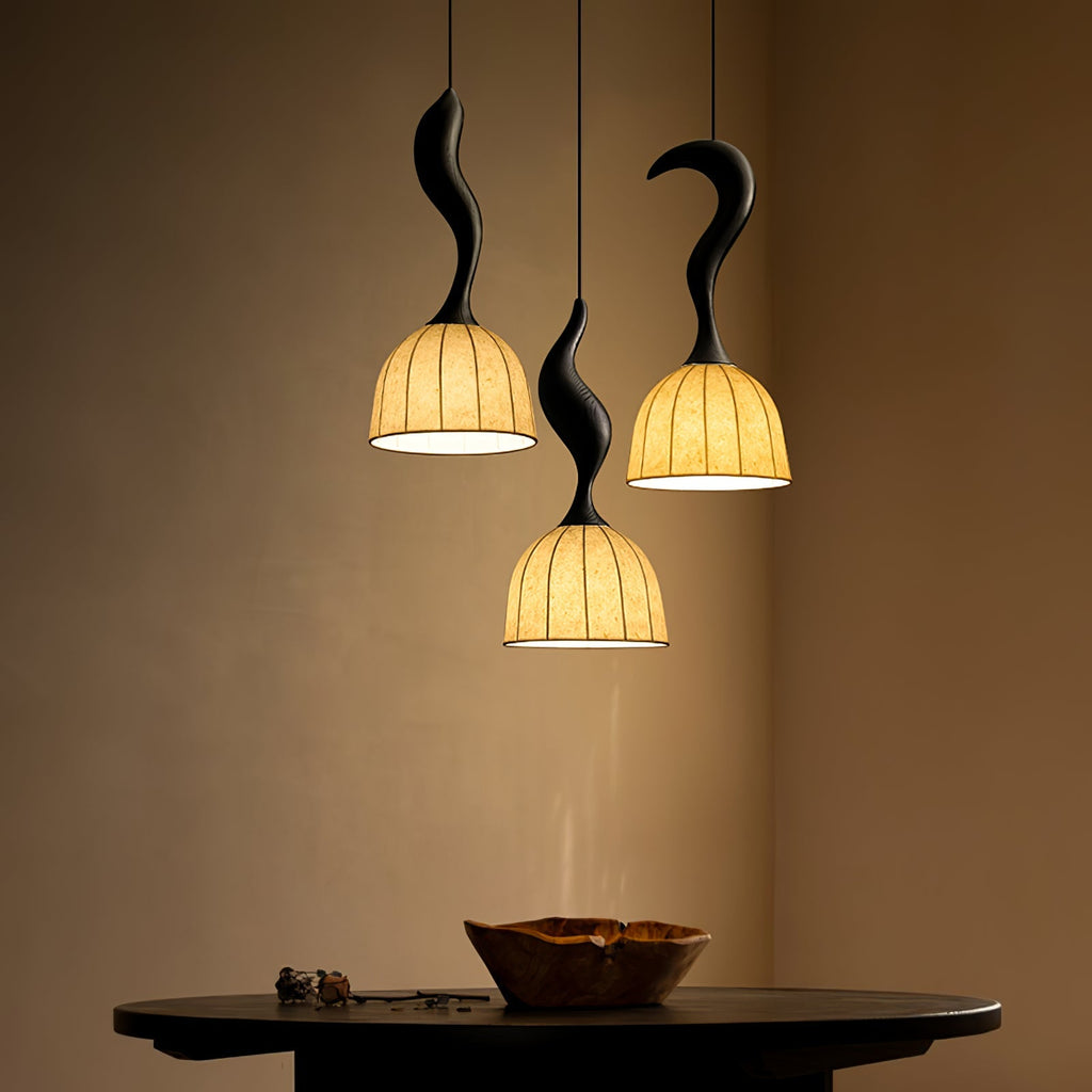 Elowen Twisted Wood Pendant Light