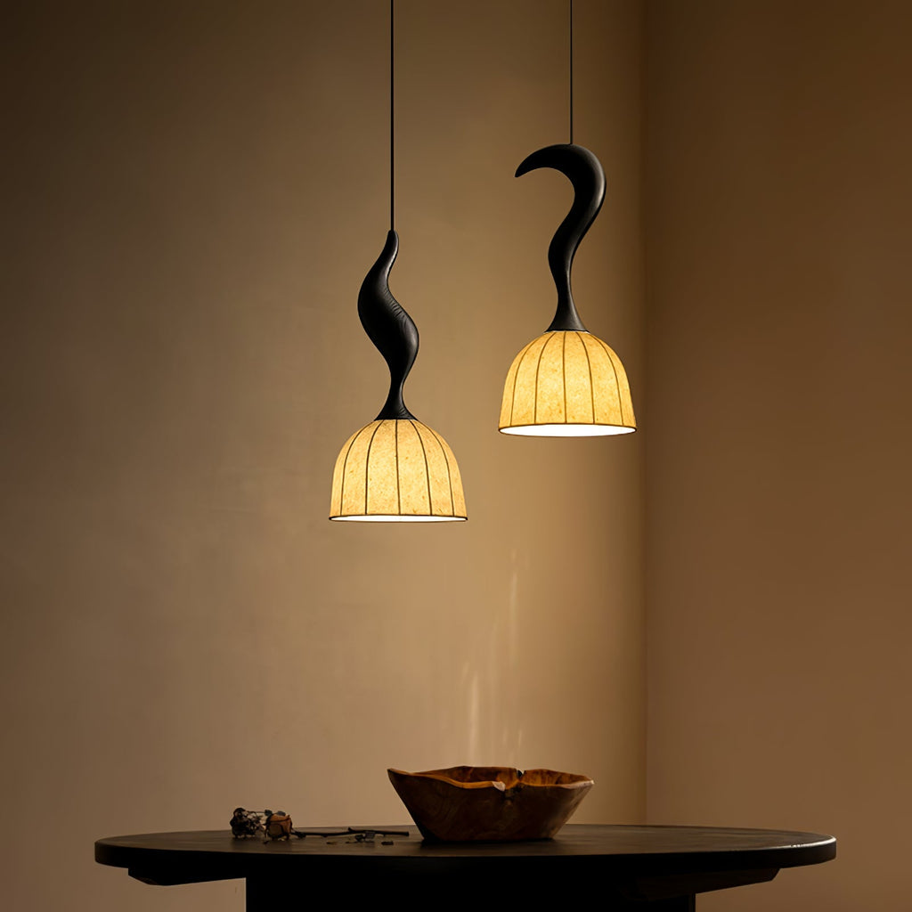 Elowen Twisted Wood Pendant Light