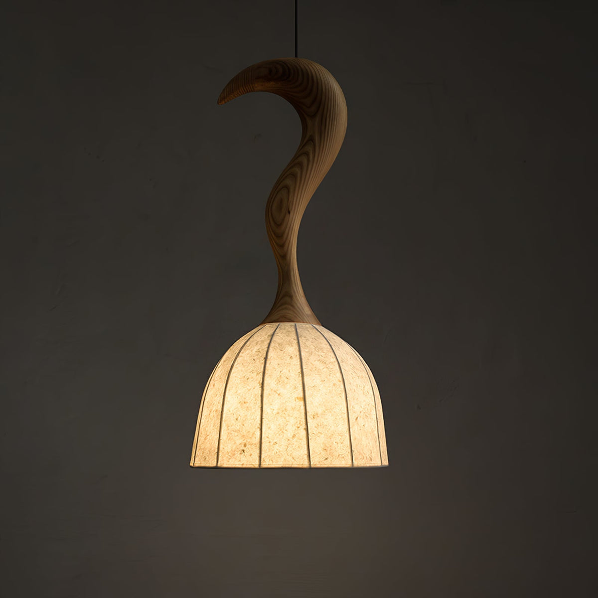 Elowen Twisted Wood Pendant Light