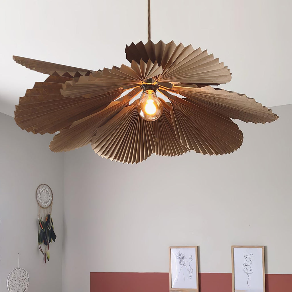Folded Leaf Lotus Pendant Lamp Chandelier