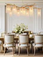 Forest Dawn Brass Chandelier L 63″ x W 31.5″ x H 17.7″ / Brass Chandelier