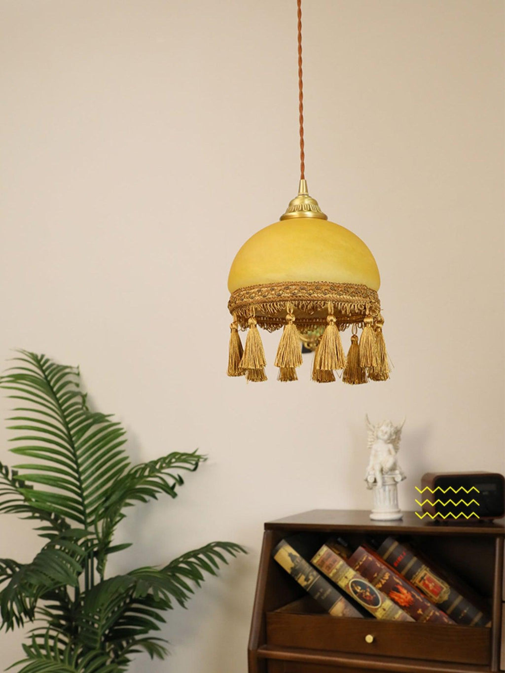 French Tassels Brass Pendant Light product view