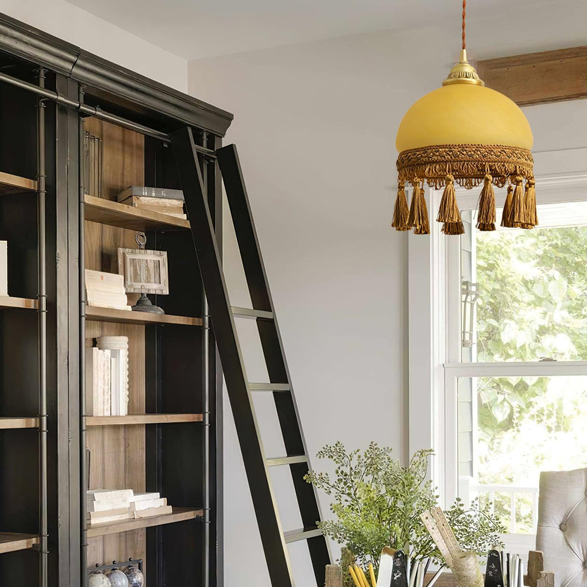 French Tassels Brass Pendant Light product view