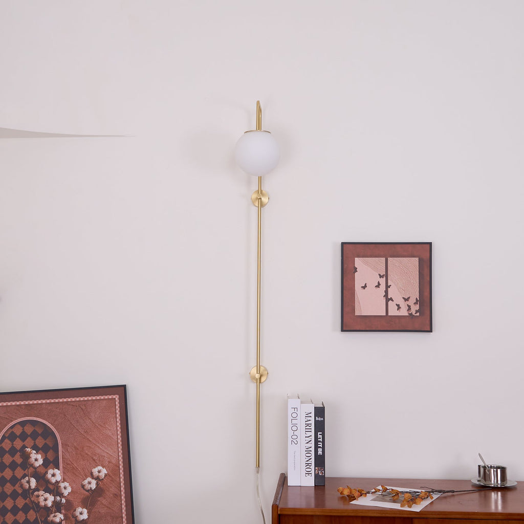 Globe Brass Plug-in Wall Sconce product view