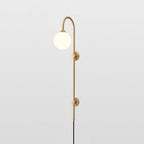 Globe Brass Plug-in Wall Sconce product view