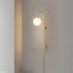 Globe Brass Plug-in Wall Sconce product view