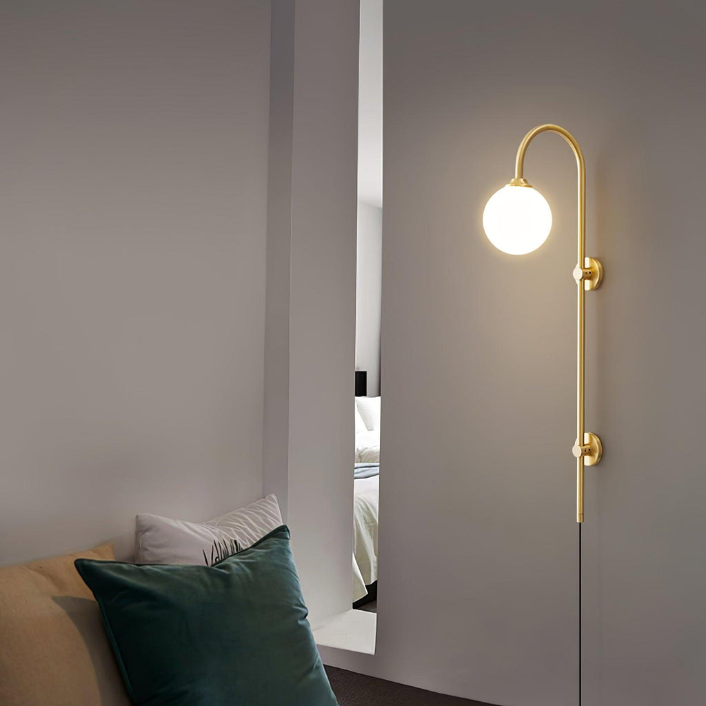 Globe Brass Plug-in Wall Sconce product view