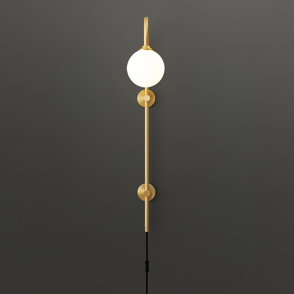 Globe Brass Plug-in Wall Sconce product view