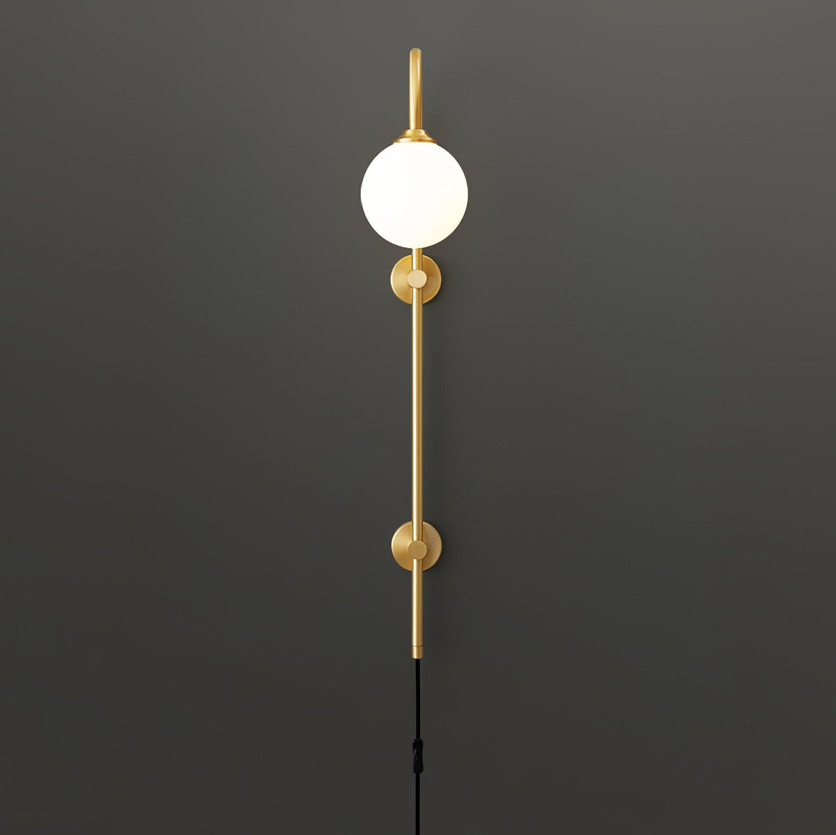 Globe Brass Plug-in Wall Sconce product view