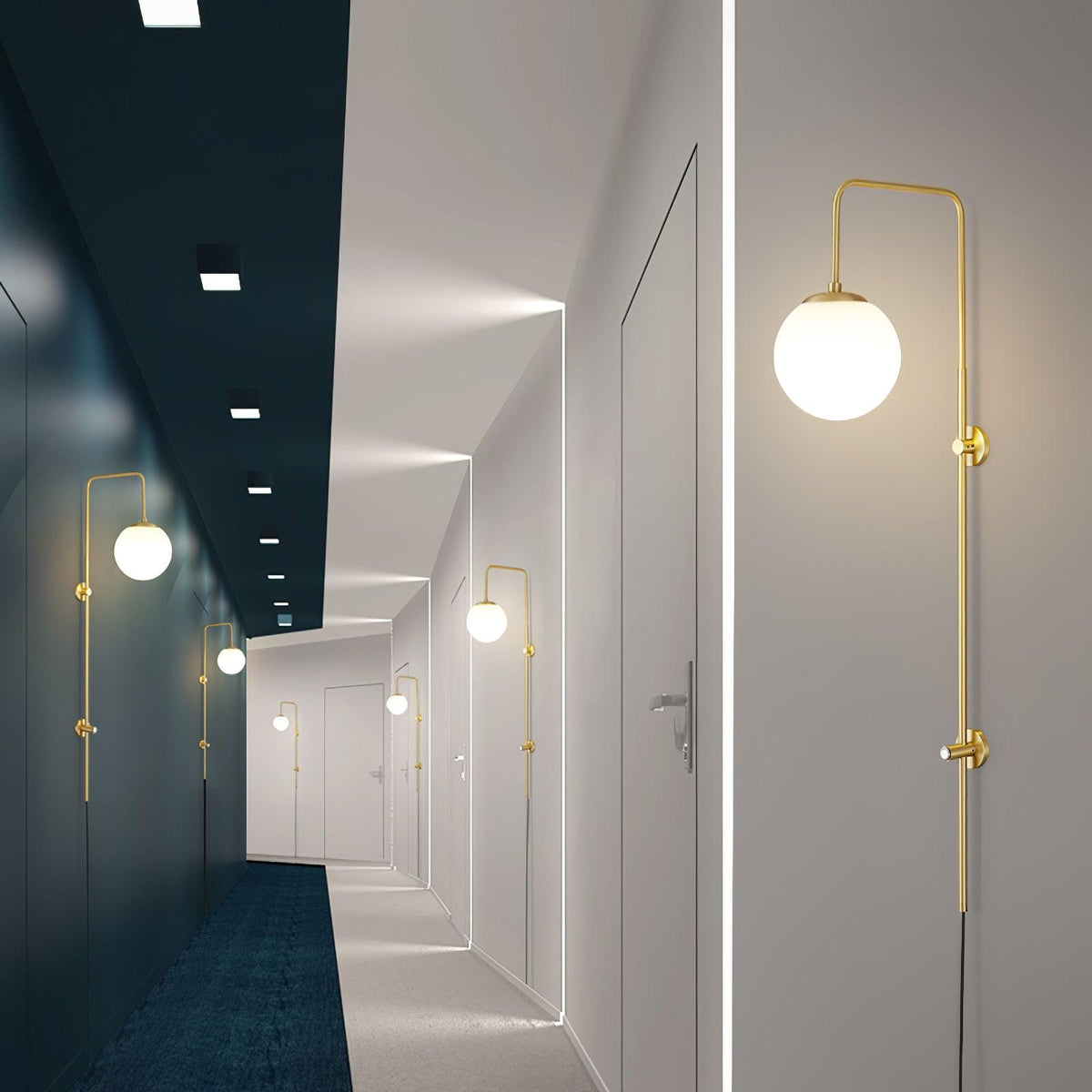 Globe Brass Plug-in Wall Sconce product view