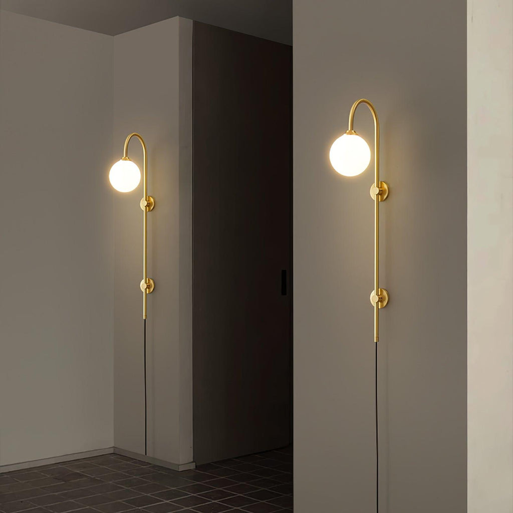 Globe Brass Plug-in Wall Sconce product view