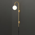 Globe Brass Plug-in Wall Sconce product view