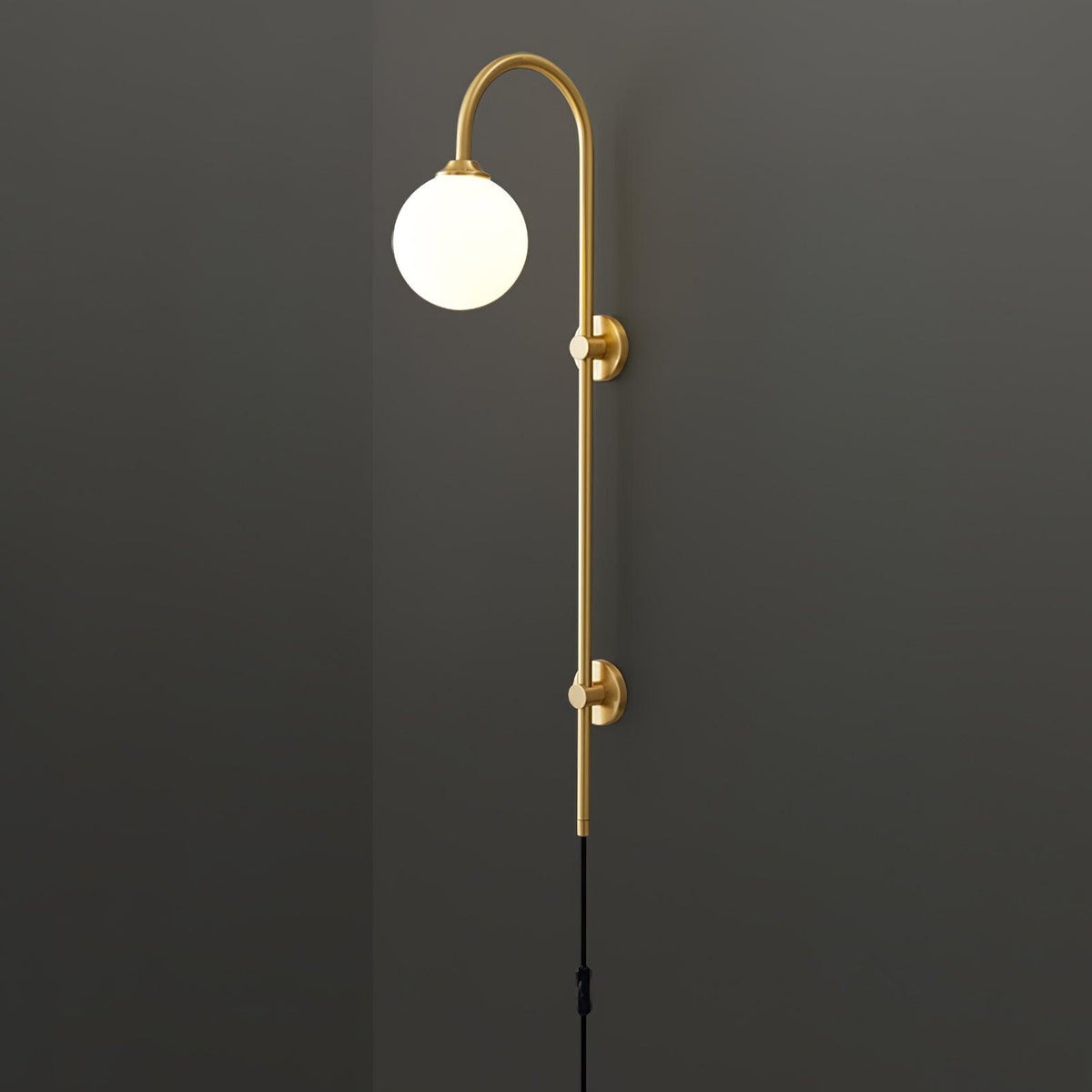 Globe Brass Plug-in Wall Sconce product view