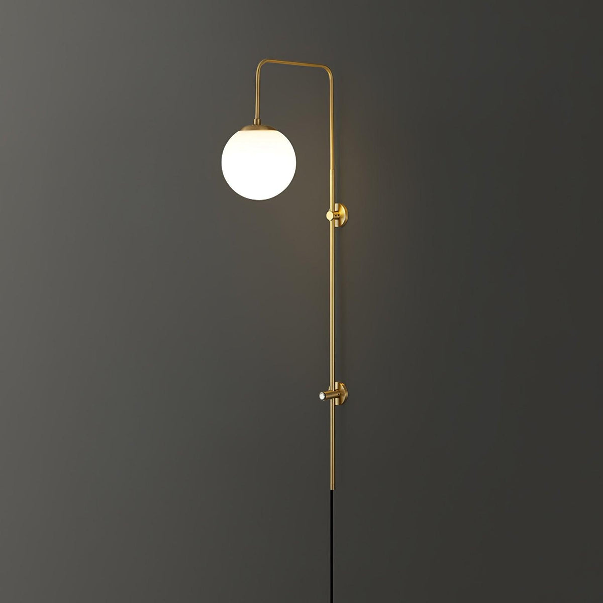 Globe Brass Plug-in Wall Sconce product view