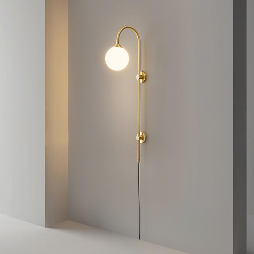 Globe Brass Plug-in Wall Sconce product view