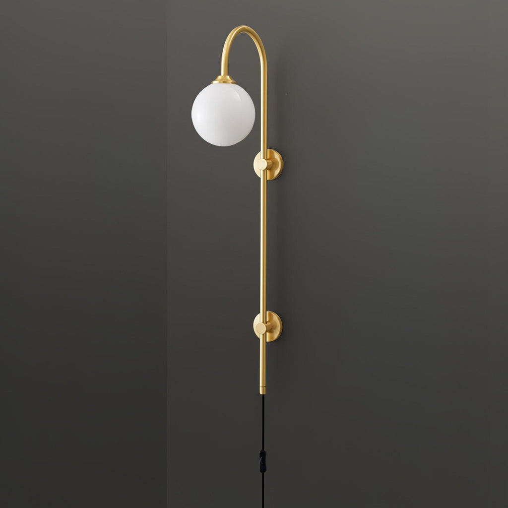 Globe Brass Plug-in Wall Sconce product view