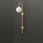 Globe Brass Plug-in Wall Sconce product view